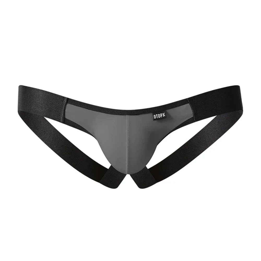 Sexy Underwear For Men Thongs Jockstrap Supporter Low-Rise Open Crotch Bulge Pouch Panties Thong Underpants Man