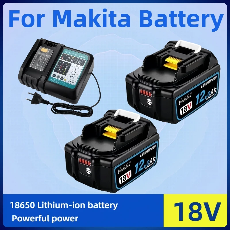 

100% Original 18V Li-ion Battery 8Ah 10Ah 12Ah For Makita Drill DGA404 DTW700 DHR202 DJV182 DDF487