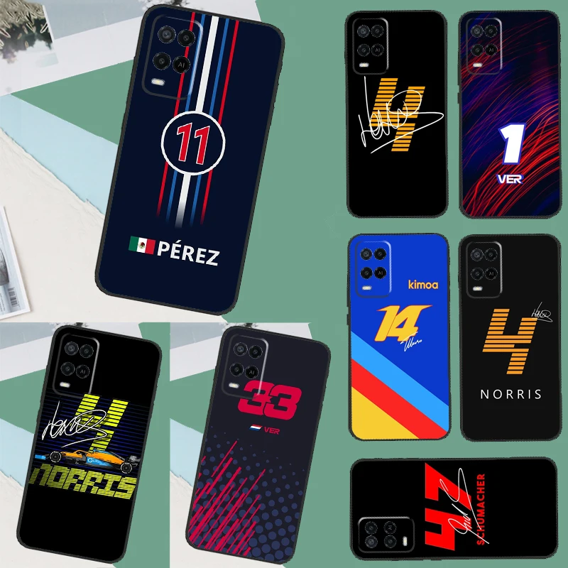 F1 Formula 1 Number Case For OPPO A98 A78 A96 A76 A15 A16 A17 A77 A57 A54 S A94 A74 A53 A5 A9 A91 A93 A52 A72