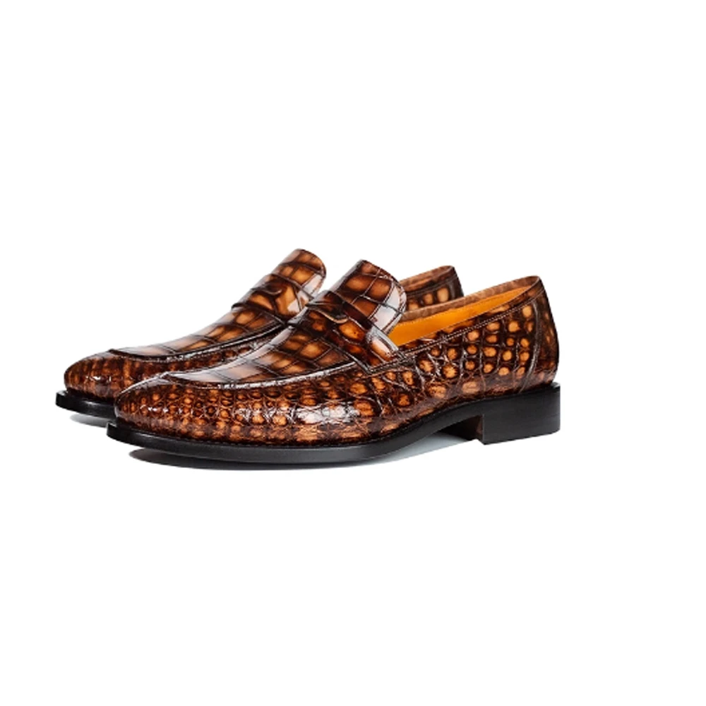 

KEXIMA новые мужские формальные туфли, мужские туфли из крокодиловой кожи, свадебные туфли цвета кисти