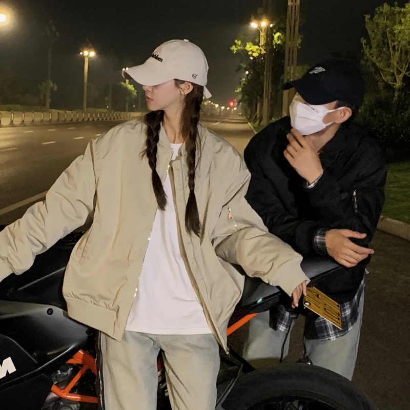 

Утолщенная бейсбольная куртка, мужское пальто с хлопковой подкладкой, велосипедная куртка, весенне-зимняя летная американская короткая куртка, модная куртка для пар