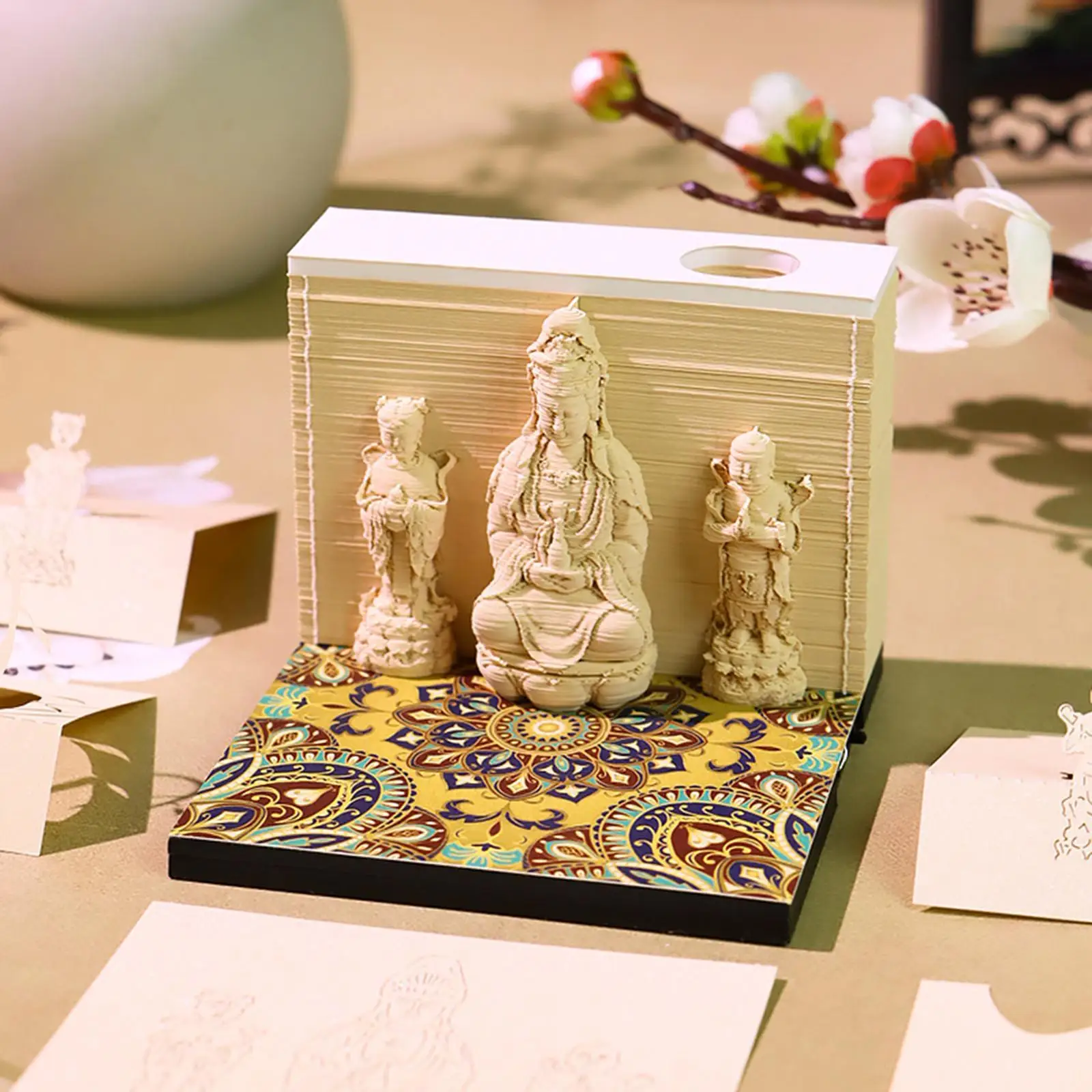 2025 Time Piece Calendar Guanyin Buddha Desk Calendar for Friends Office