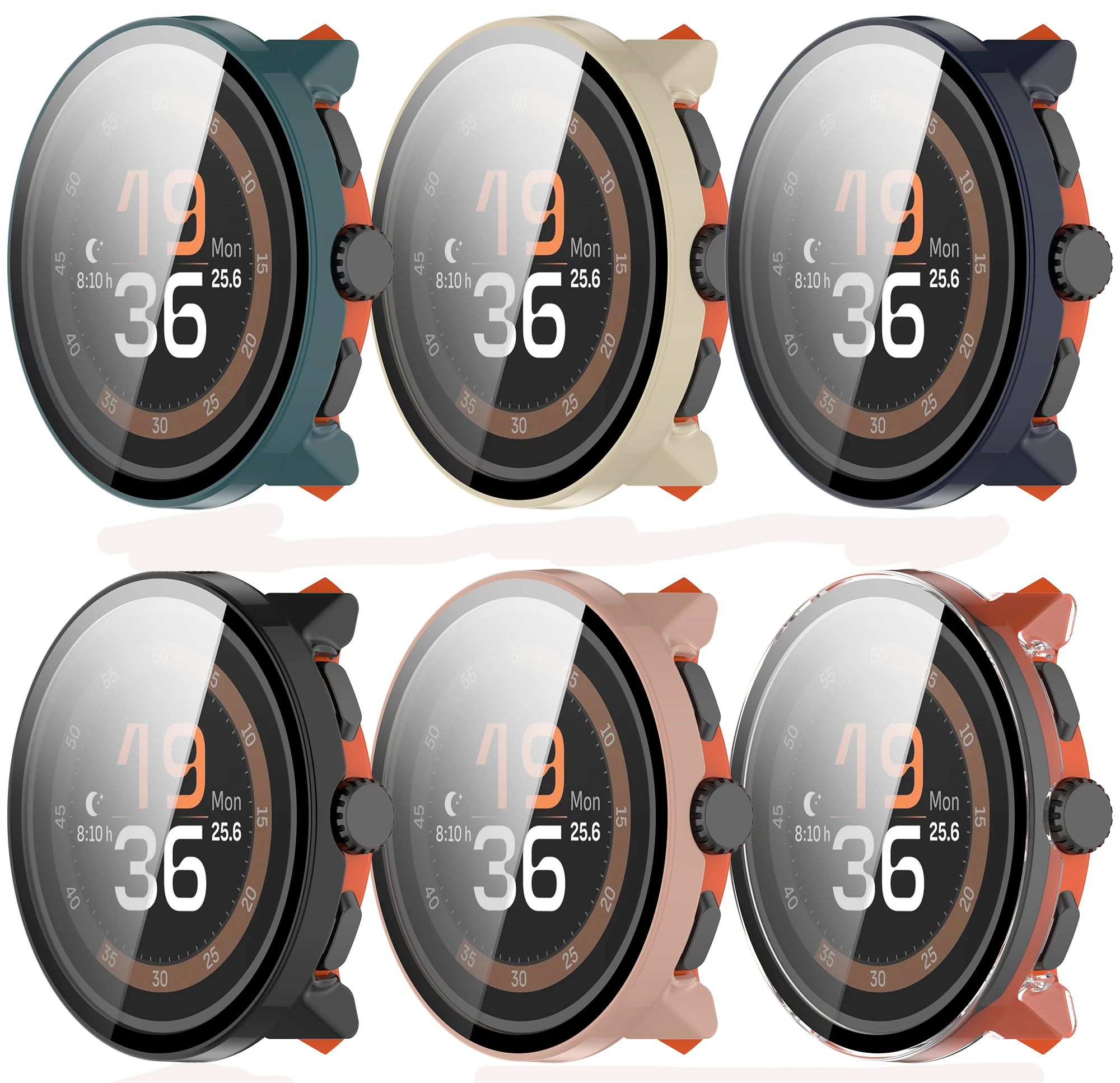 

For Suunto Run Case Tempered Glass Film Screen Protector Cover For Sunnto Run Case Protective shell replacement parts