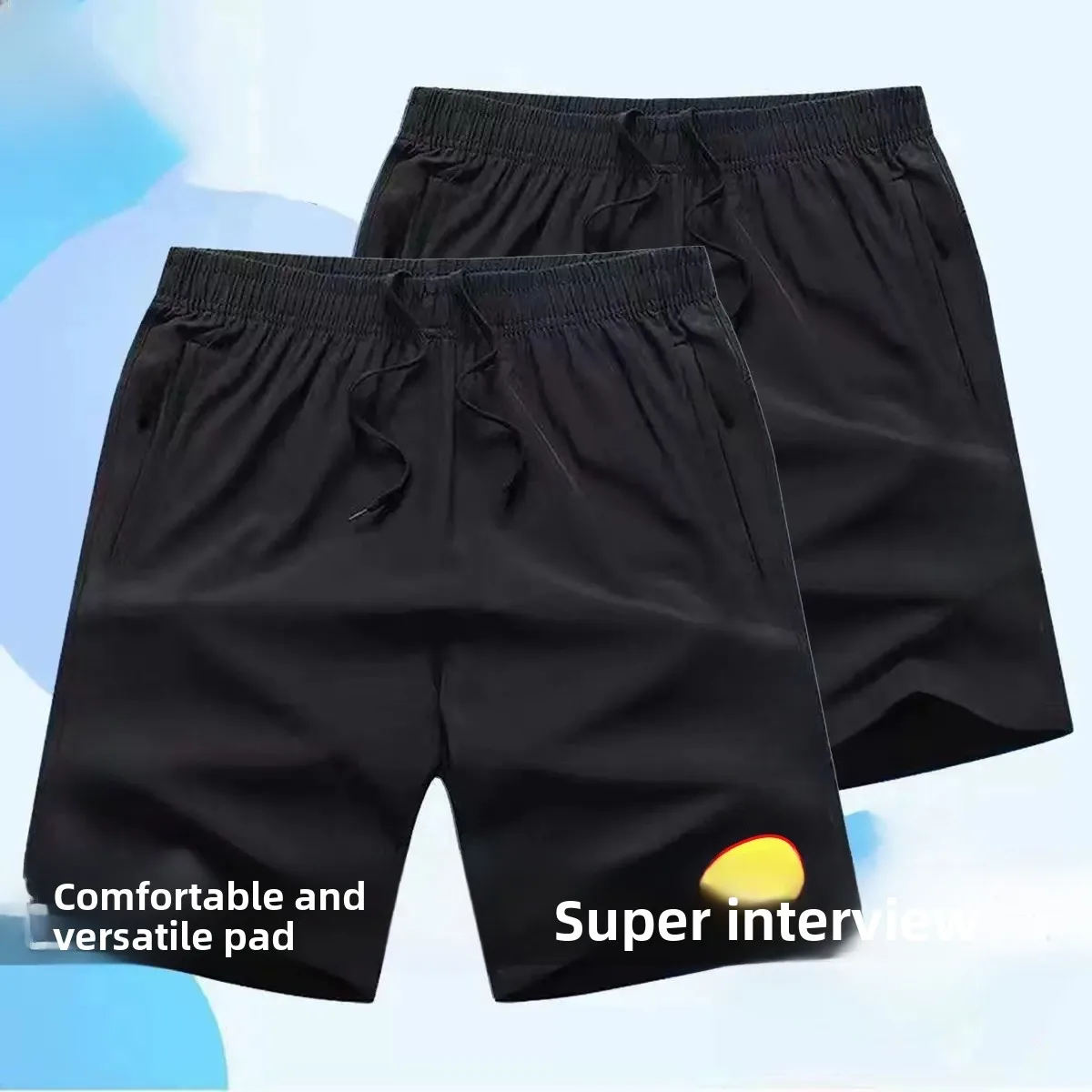 

Мужские летние тонкие дышащие свободные повседневные шорты, быстросохнущие спортивные брюки-капри, пляжные шорты для отдыха, свободный крой, прямые штанины