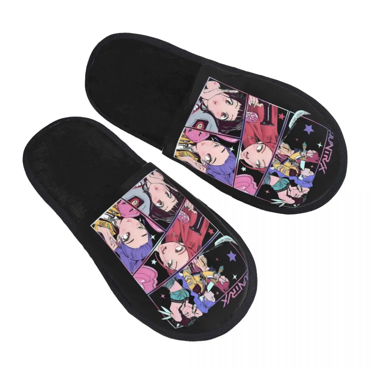 

Custom Print Women Kpop Hunter Demons House Slippers Cozy Warm Huntrix Memory Foam Fluffy Slipper Indoor Outdoor Shoes