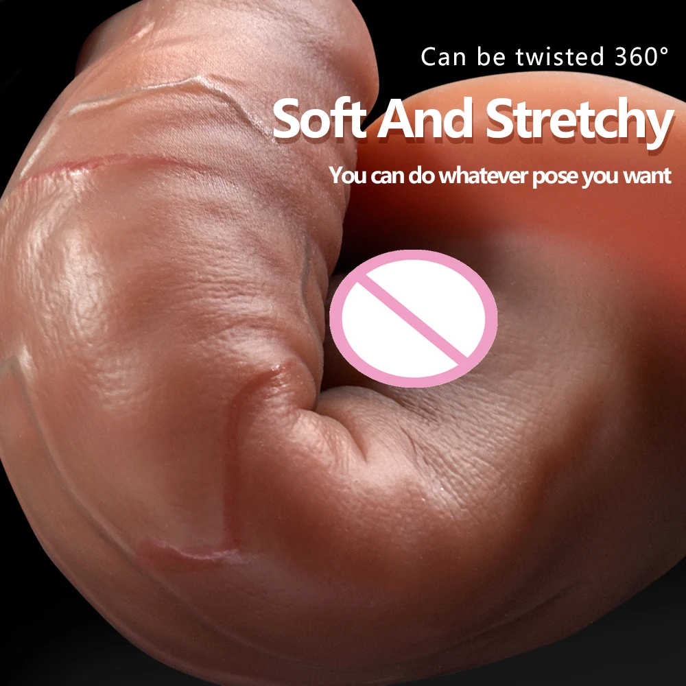 Big Dildos Super Large Penis Sex Toy For Women Foreskin glans penis Anal Ultra simulated medical silicone Flesh brown Adults 18