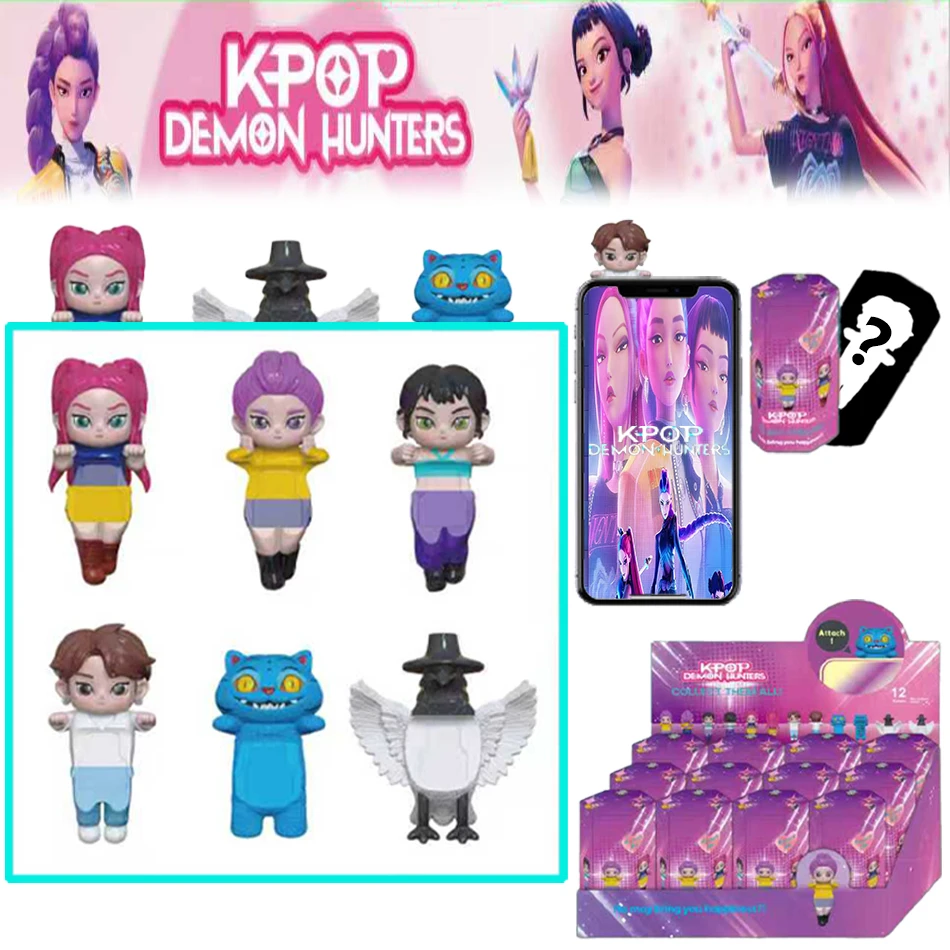 

Аниме Kpop Demon Hunters, серия фигурок, слепая коробка, ПВХ, мультяшная мини-модель, игрушка, кукла, настольная декоративная детская рождественская подарок-сюрприз