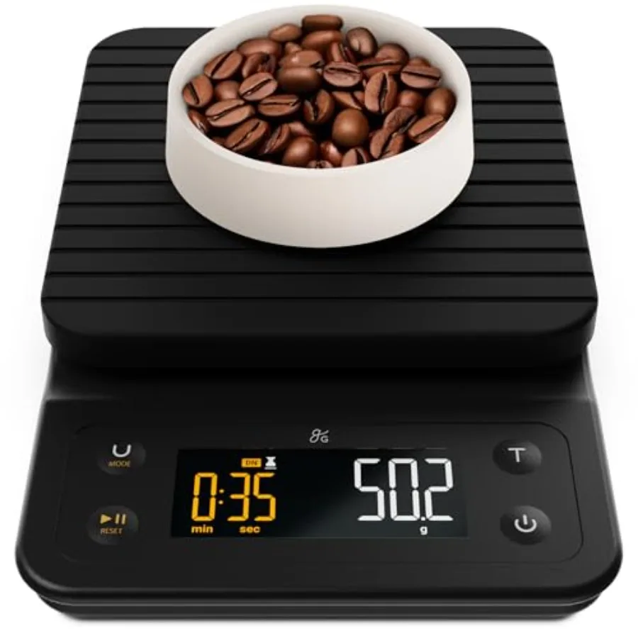 

Coffee Scale with Timer 0.1g Precision Digital Coffee Espresso Scale for Pour-Over Coffee Bean Weighing Barista Brewing Waterpr