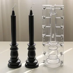 VERIDIAN 3d Long Pole Candle Molds Spiral Two-piece Split Conjoined Plastic Mold Scented Candle Diy Material Candle Making Kit