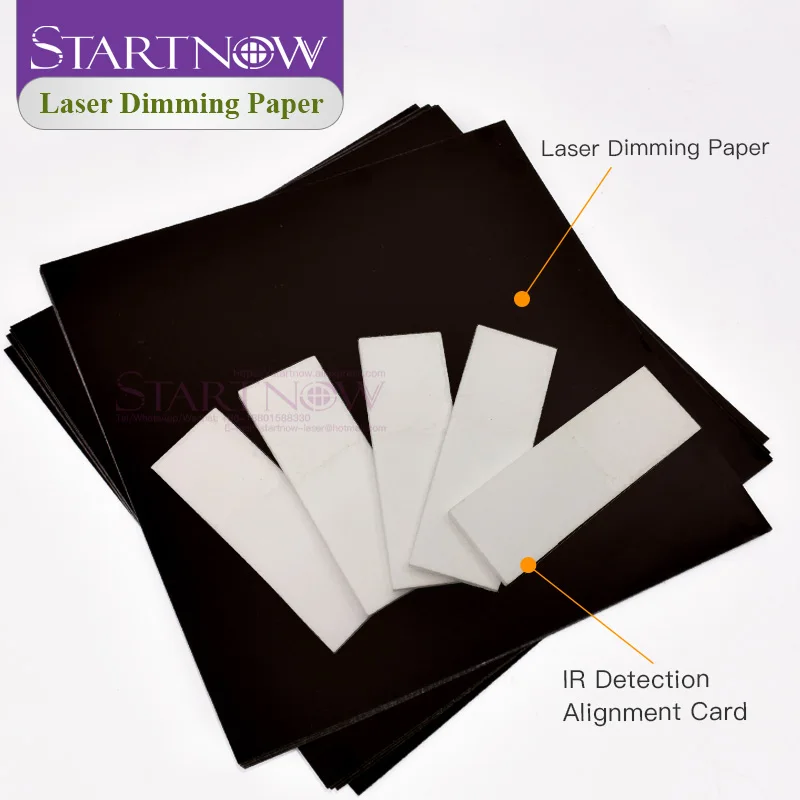 Startnow 180x180mm Laser Engraving Marking Machine Test Photographic Paper Focusing Paper Double Sided Black Dimming Paper