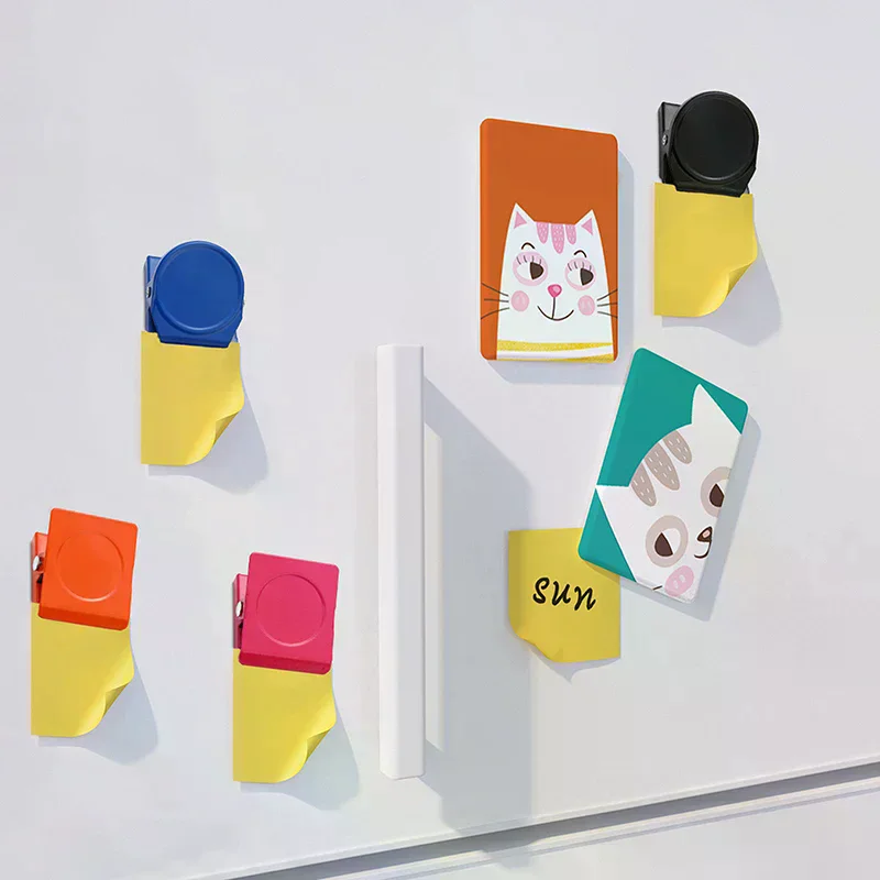 Magnetic Clips For Refrigerators, Colorful Mini Magnetic Clips, Memo Clips, Round Photo Clips, Suitable For Home And Office Use