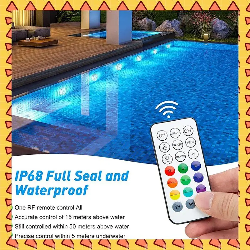 

A008 Submersible LED Pool Light Waterproof Pool Light Underwater With Remote RF
