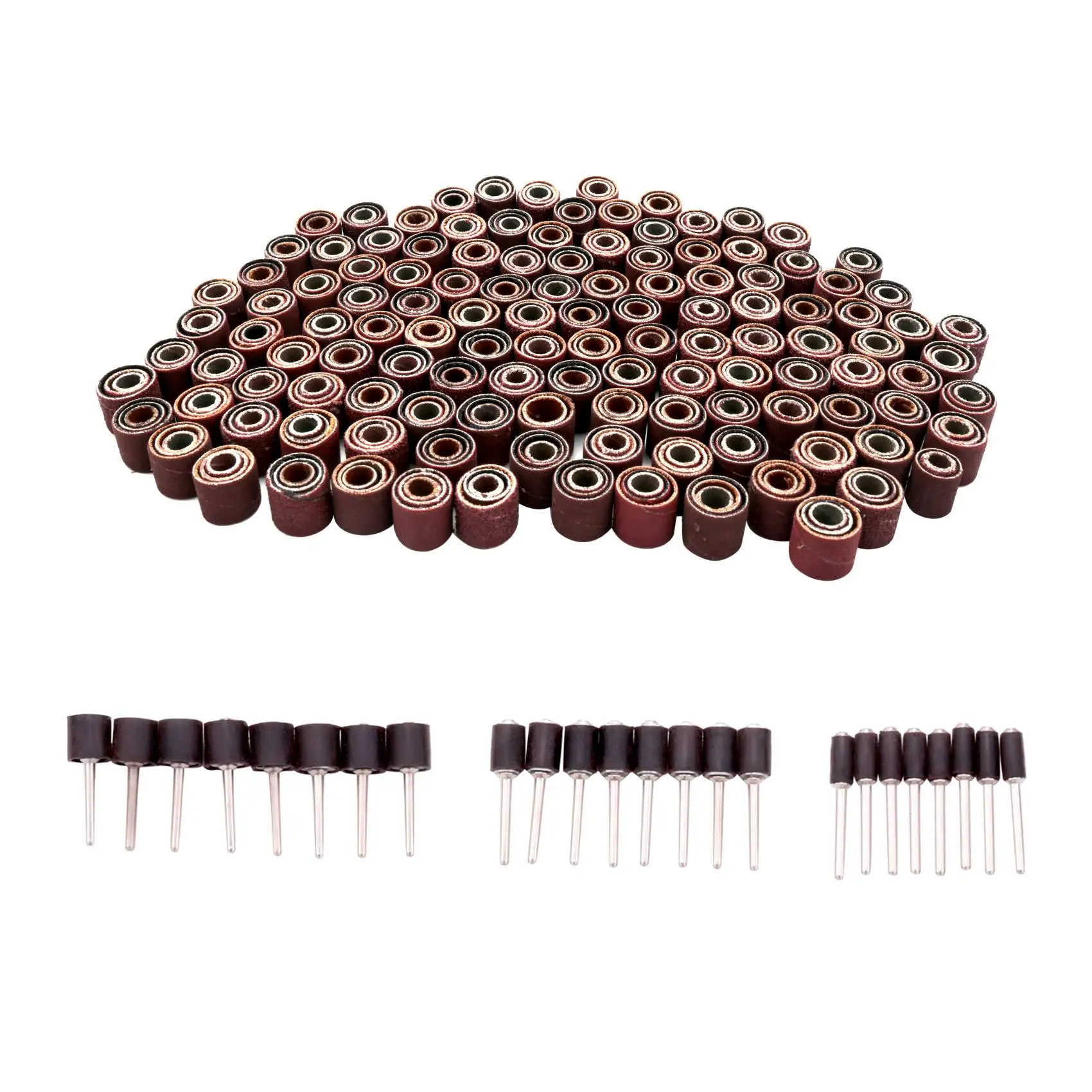 Hot New 384 Pieces Drum Sander Set Including 360 Pieces Nail Sanding Band Sleeves and 24 Pieces Drum Mandrels for Rotary Tool