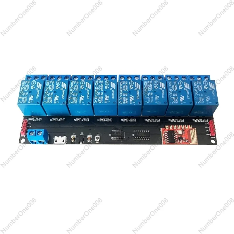 

TTL Eight Channel Serial Port Relay Module 433MHz RF Control Supports Self-locking Interlock Point-to-point Round-trip Mode