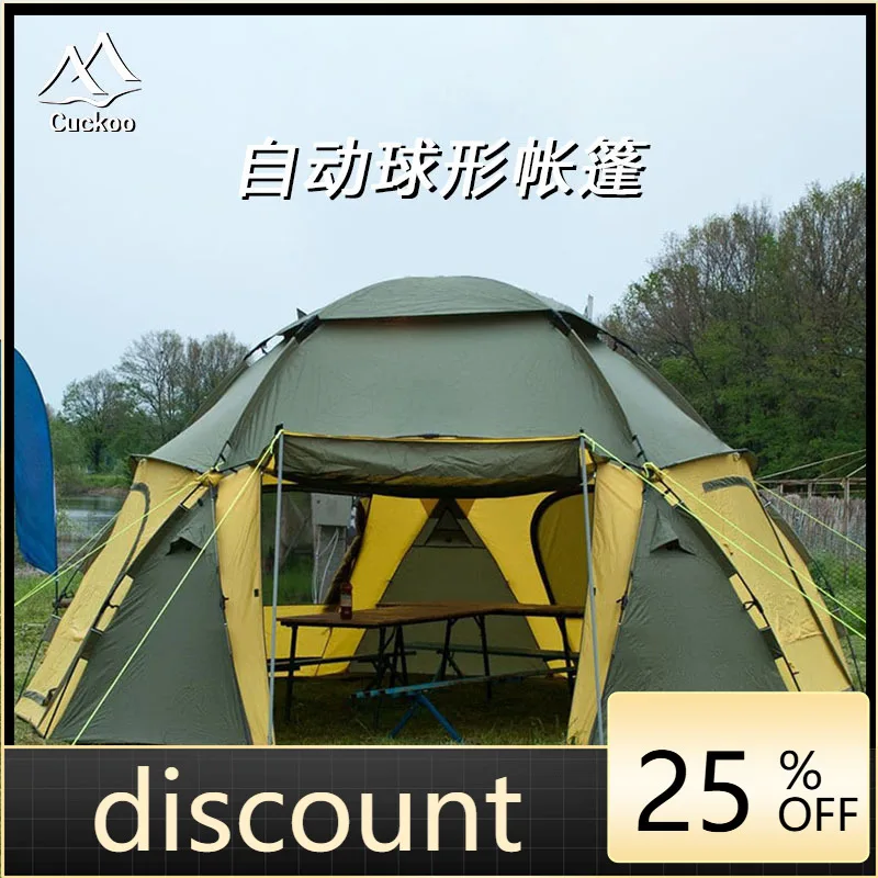 

LH Automatic Quick Open Ball Tent Outdoor Rainproof Sunscreen Family Camping Portable Folding