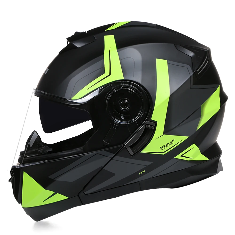 Nieuwe modulaire opklapbare motorhelm Full Face Racing Casco Moto Dual Vizieren DOT goedgekeurde Racing motorcrosshelm Veiligheid Casque