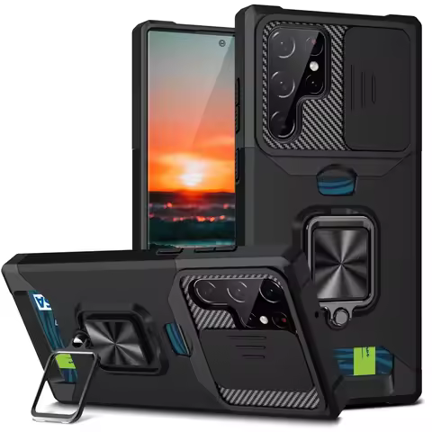 Case for Samsung Galaxy S24+ S23 S22 S21 Ultra Plus FE 5G Note20Ultra A15 A25 A35 A55 A32 A54 A34 A14 A12 A52 A23Card Slot Cover