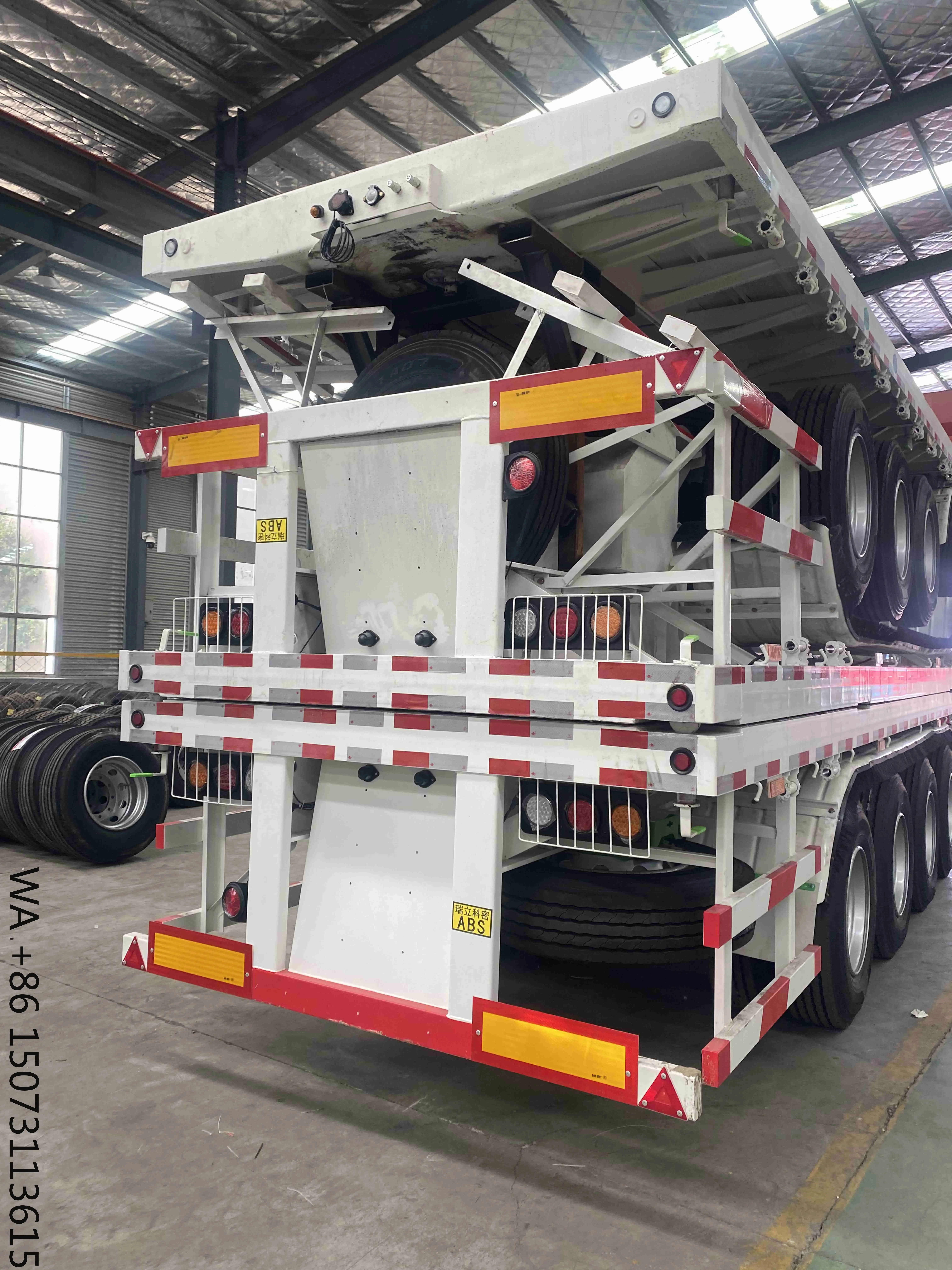 Used 20ft 50ft Flatbed Semi-Trailer 2 3 5 Axles for Shipping High Quality view 2