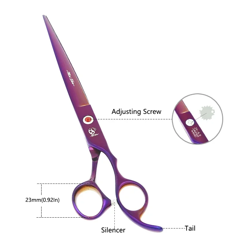 Meisha 8 inch Professional Pet Trimming Scissors Straight Curved Cutting Animal Thinning Shears Dog Grooming Cat Scissors B0045A