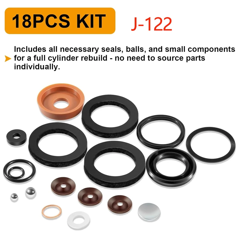

(18PCS/Set) Floor Jack Hydraulic Seal Repair Kit J-122 Fit for Lincoln Walker Model 93632 Seal Kit 1.5 Ton Floor Jack