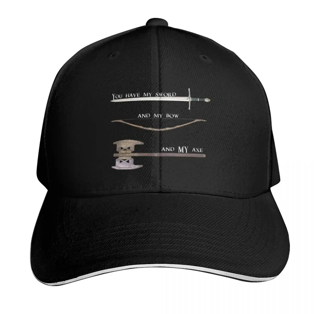 Bestseller - You Have My Sword... (white text) Baseball Cap Strapback Dad Hat Six Panel Structured Crown Sun Protection UPF 50+