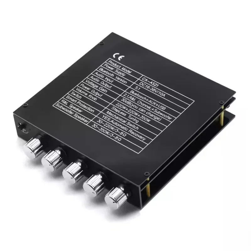 CA-AS21 Digital Audio Power Amplifier Board 2.1 Channel 2 * 220W + 350W High Bass Subwoofer