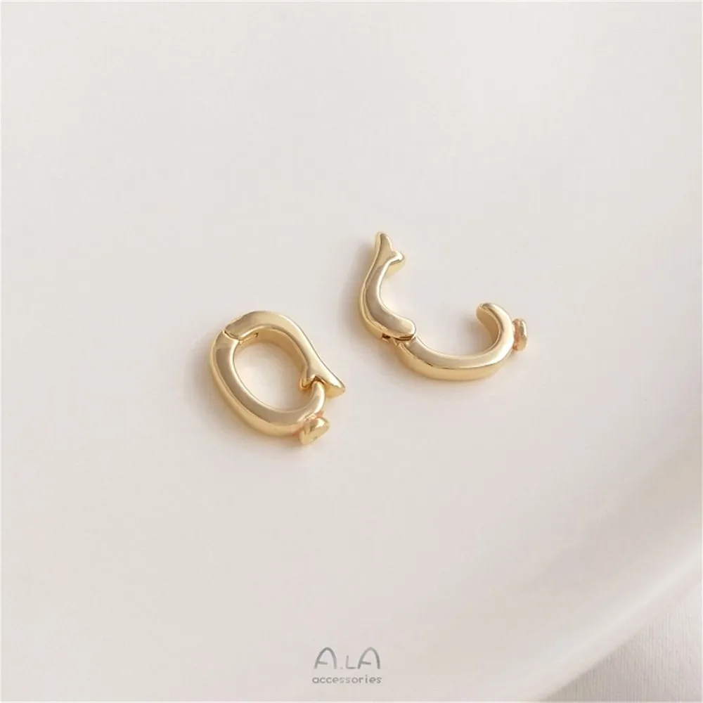 Universal Clasp 14K Gold เปิดสร้อยคอจี้ Clasp เชื่อมต่อ Clasp DIY Pearl Clasp เครื่องประดับอุปกรณ์เสริม