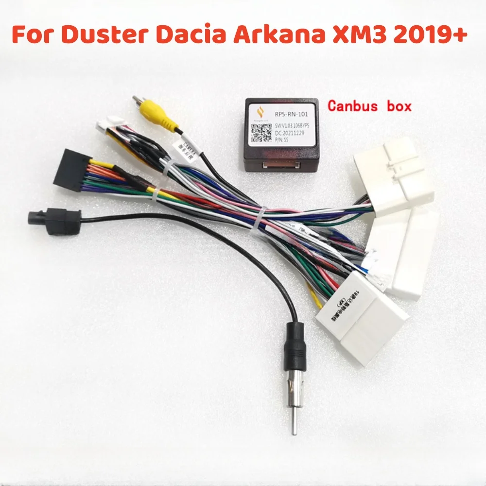 16 Pin Canbus box Adaptor RP5-RN-101 XP Canbus For Renault Duster/Dacia/ Arkana/ XM3 2019 With Wiring Harness Cable Android Car