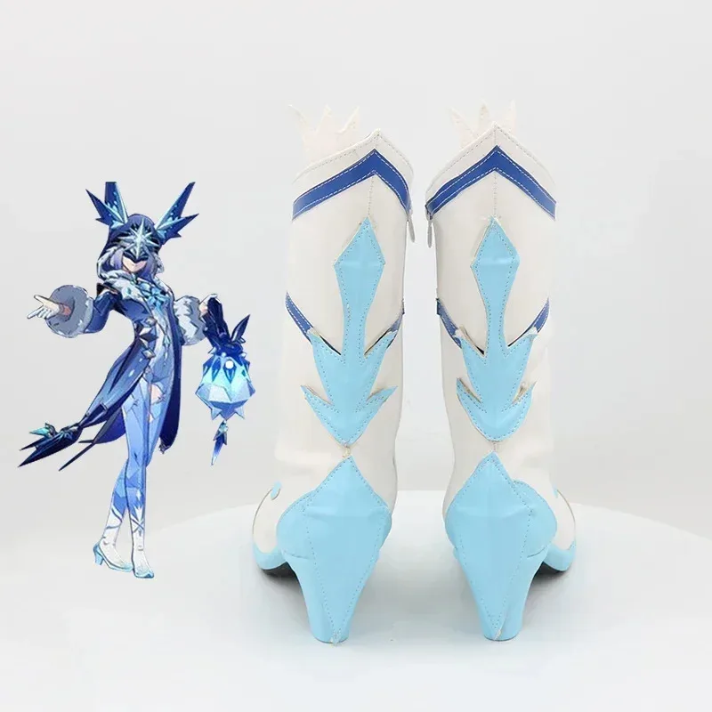 RealCos Genshin Impact Fatui Cryo Cicin Mages Обувь для косплея Сапоги Хэллоуин Косплей Костюм Аксессуар