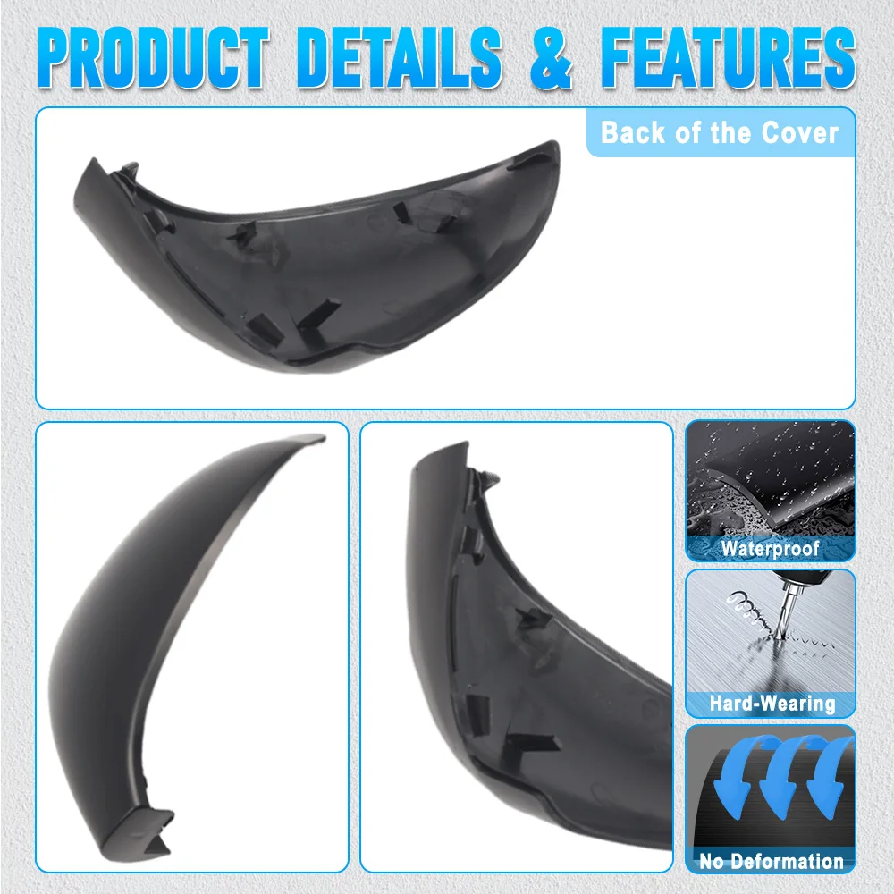 For Peugeot 207 Hatchback Estate & Van Pre-facelift 2006-2013 Left/Right Wing Mirror Cover Rearview Mirror Case Cover