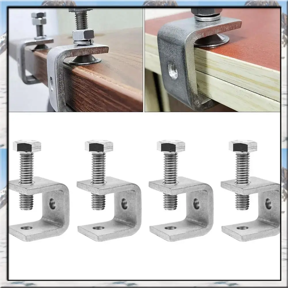 AS59 -4Pcs C-Clamp Jaw Pull Ring Adjustable Fixed Holder Clip Multi-Function Hardware Fasteners