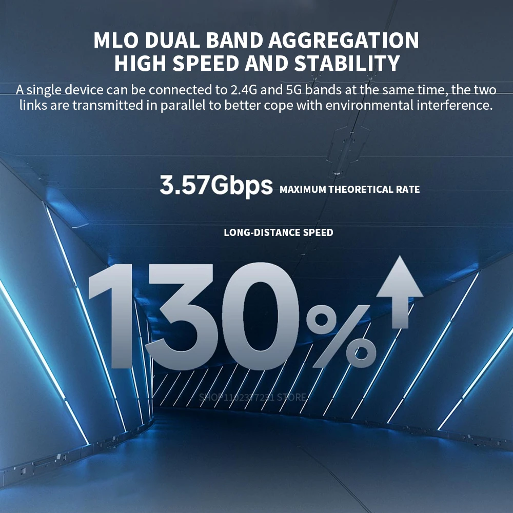 جهاز توجيه Xiaomi Mijia BE3600 WiFi7 2.4/5 جيجا هرتز Duan Bands 160 ميجا هرتز 3570 ميجا بت في الثانية شبكة تسريع الألعاب 2.5 جيجا منفذ إيثرنت