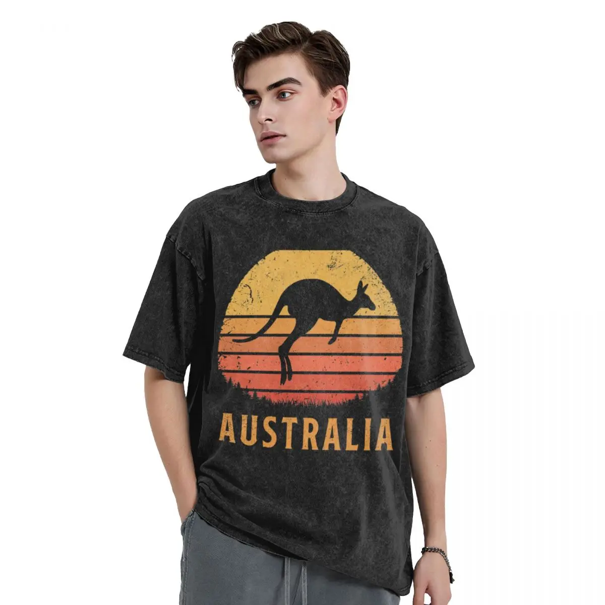 Australia Retro Kangaroo T-Shirt shirts graphic tee man t shirt shirts men graphic