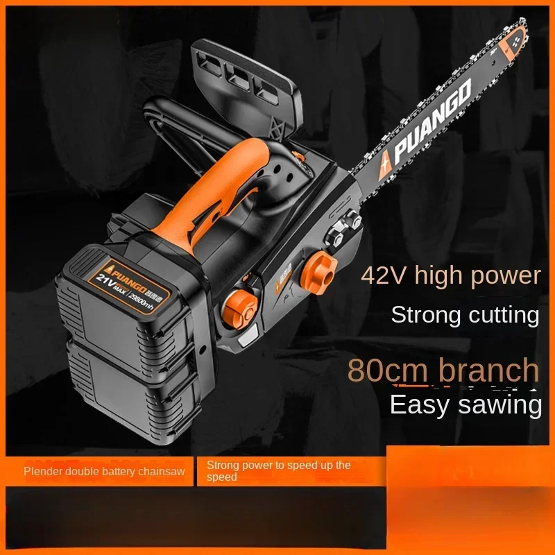 Powerful Cordless Chainsaw with Lithium Battery for Home Use and Woodworking 