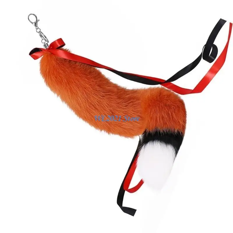 

G5GC Lovely Plush Tail Keychain Pendant Backpack Decoration Tail Charm Jewelry