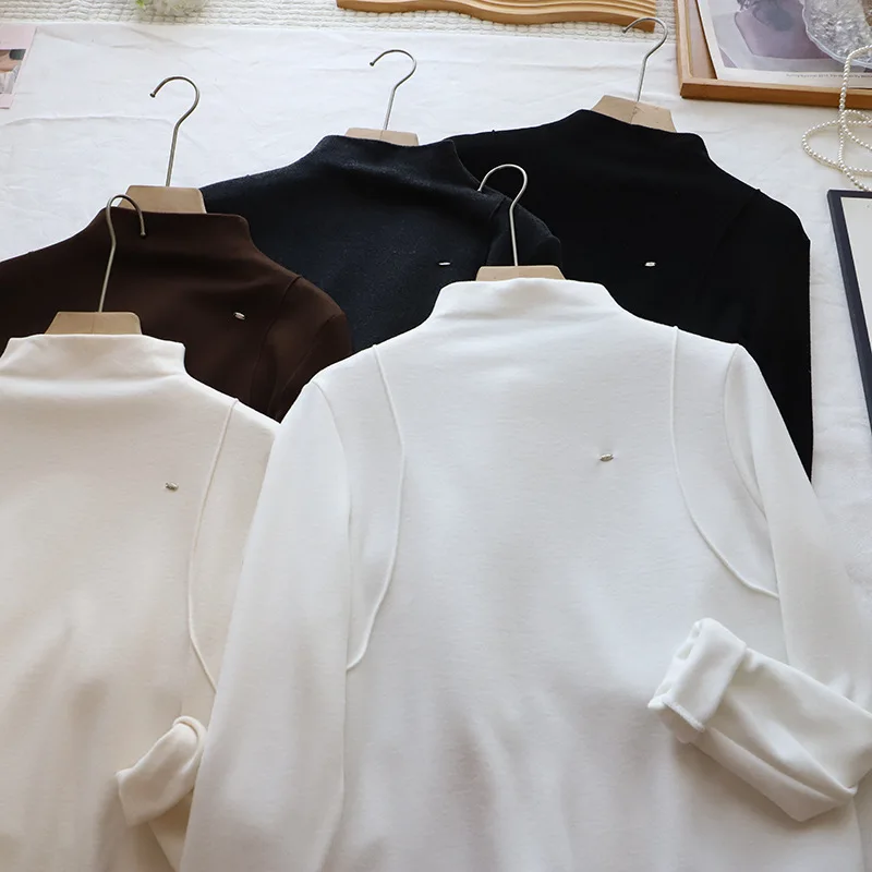 レディース ロング丈 裏起毛 ベースレイヤー ハイネック 肌に優しい 暖かい スリップトップ インナー 冬用インナーウェア 2025年新作