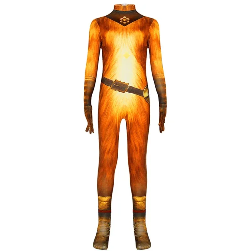 Puss In Boots Cosplay Puss Tight Jumpsuit Costume Adult Children Bodysuit Cloak Hat Halloween Party Performance Zentai Set