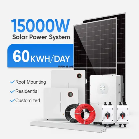 Sunevo 15kw 10kw Kit completo di sistema di pannelli solari 20kw 30kw 15 25 kw Sistema di energia solare domestico ibrido
