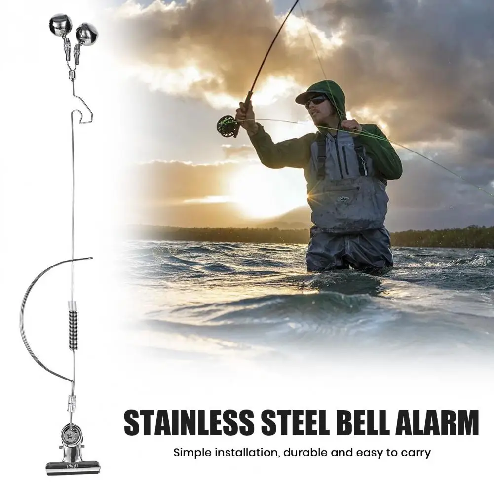 Fishing Bite Alarm with Clip Stainless Steel Sensitive Alarm Professional Fish Bait Alarm Bite Indicator Fishing Accessories