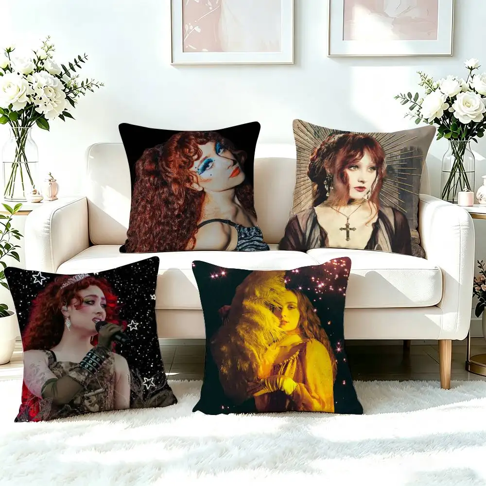 C-Chappell Roan-N Pillow Case Square Double-Sided Sofa Cushion Cover Bedroom Bedside Pillow