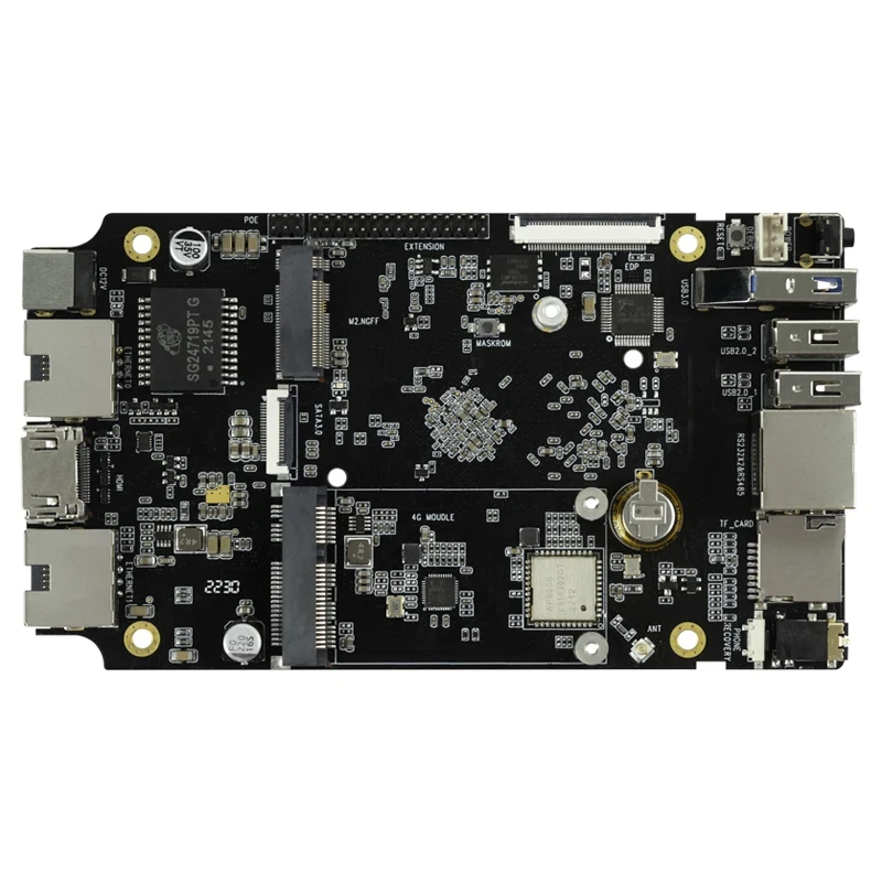 Imagem -06 - Dual Gigabit Ethernet Mainboard Mini Computador Dual Ethernet 4g Sata3.0 Wifi5 Bluetooth 5.0 Rs485 Rk3568 Quad-core se Rk3568