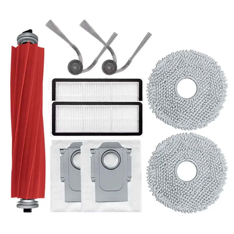 N85R-For Roborock QR798 QV35A Maintenance Kit-Main Side Brush, Hepa Filter& Mop Pad Replacement Parts Accessory