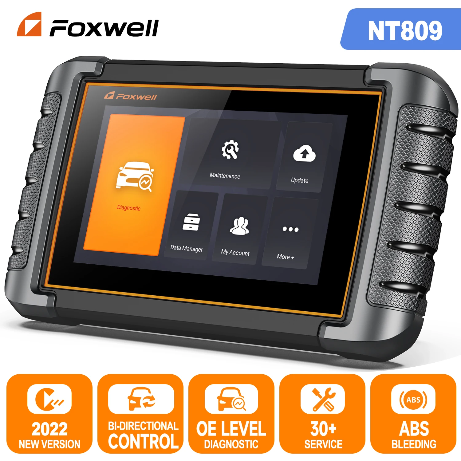 

Foxwell NT809 OBD2 Automotive Scanner Professional All System IMMO A/F 30 Reset Bi-directional OBD Car Diagnostic Tools PK MK808