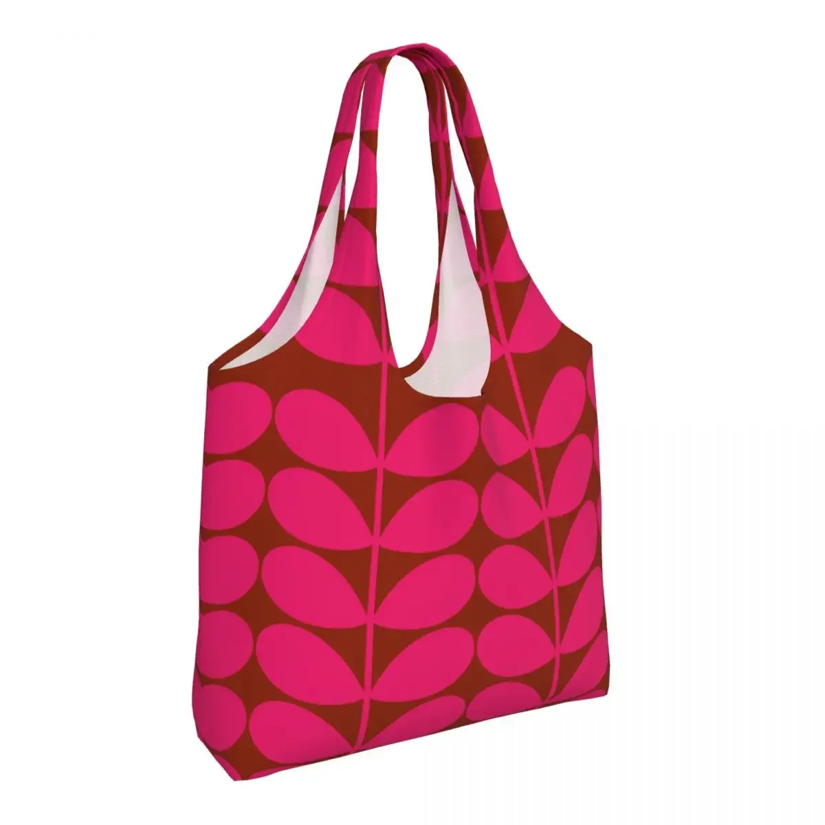 Aangepaste print effen stam Cerise roze boodschappentassen recycling canvas schouder shopper Orla Kiely tassen fotografie handtassen