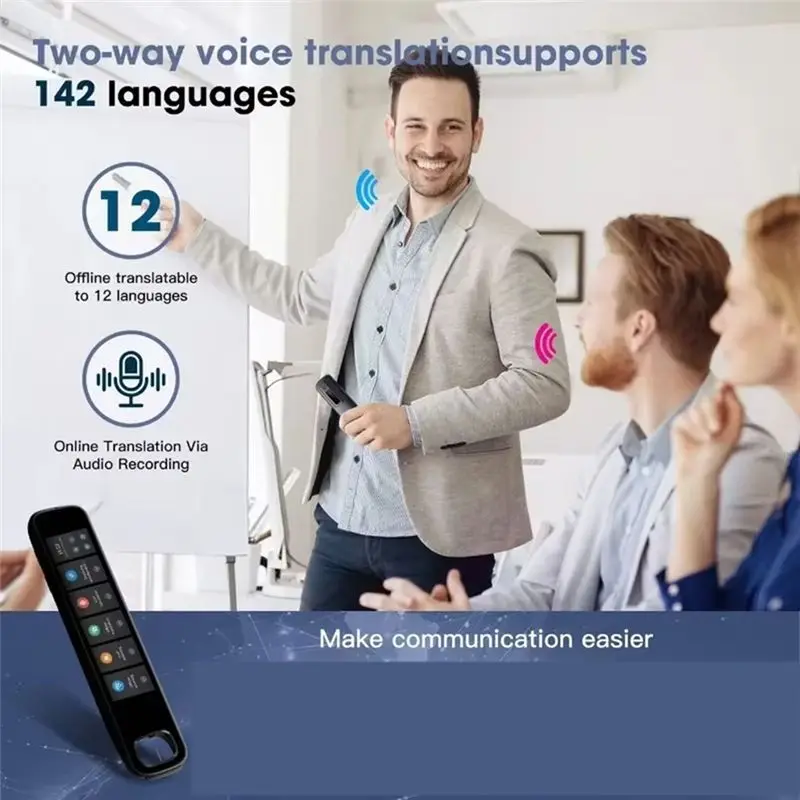 

ABAN Multilingual Voice Translation Pen 3.76 Inches Screen 142 Languages Online & Offline Capabilities Smart Voice Translator