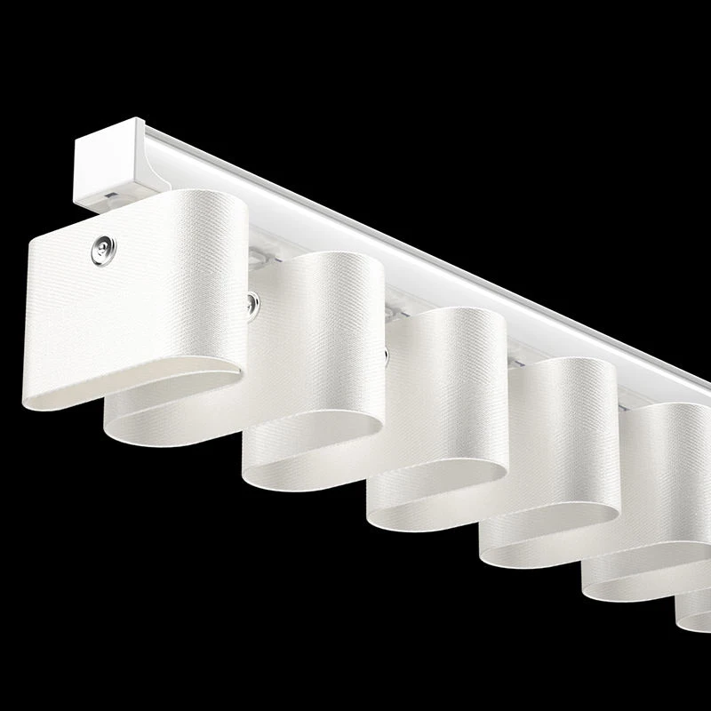 6cm Width Ripple Fold Curtain Hook Tape White S Wave Curtain Heading Tape Durable Curved Wave S Fold Track Accessories