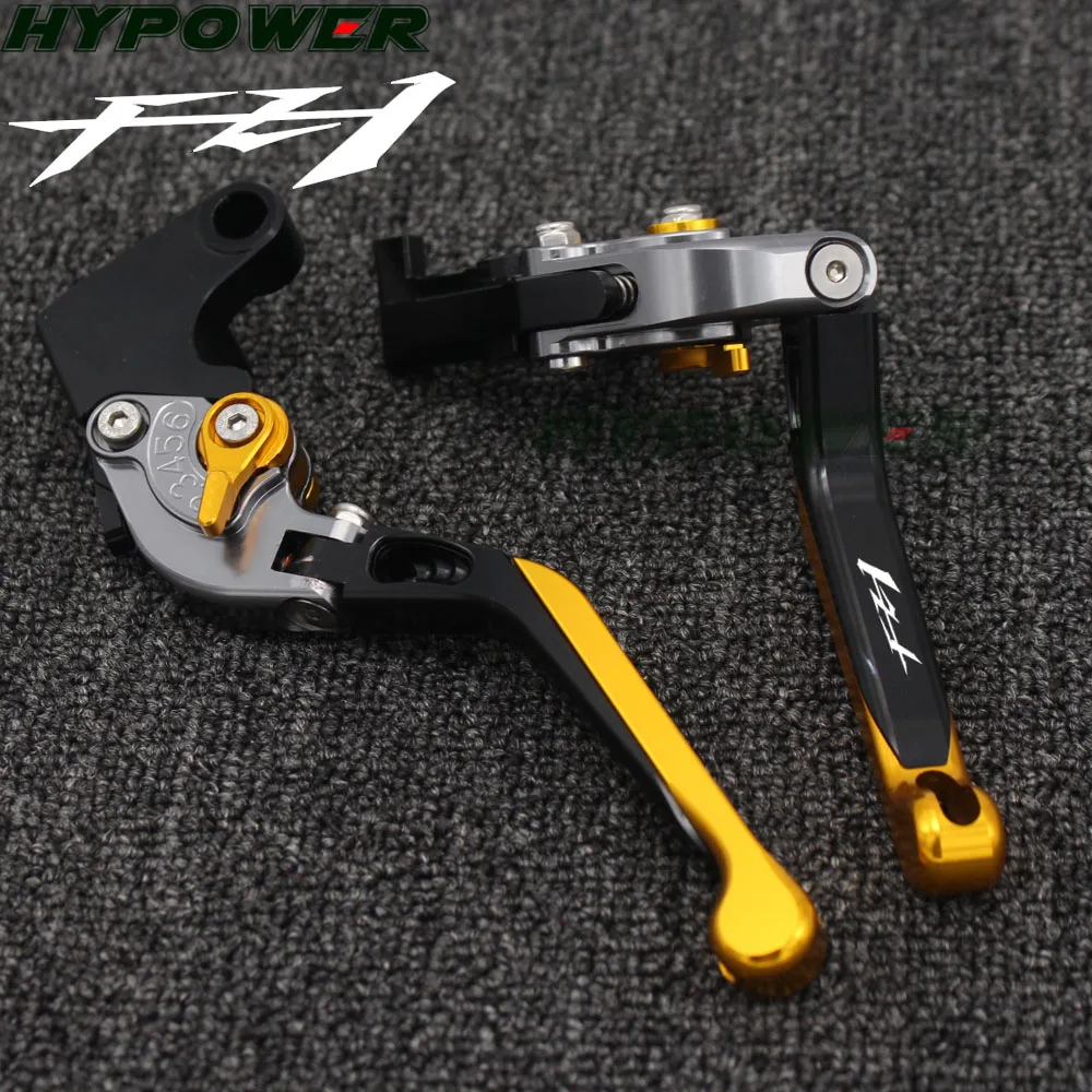 For Yamaha FZ1 FAZER 2006 2007 2008 2009 2010 2011 2012 2013 2014 2015 Logo(FZ1) Gold+Titanium Motorcycle Brake Clutch Levers