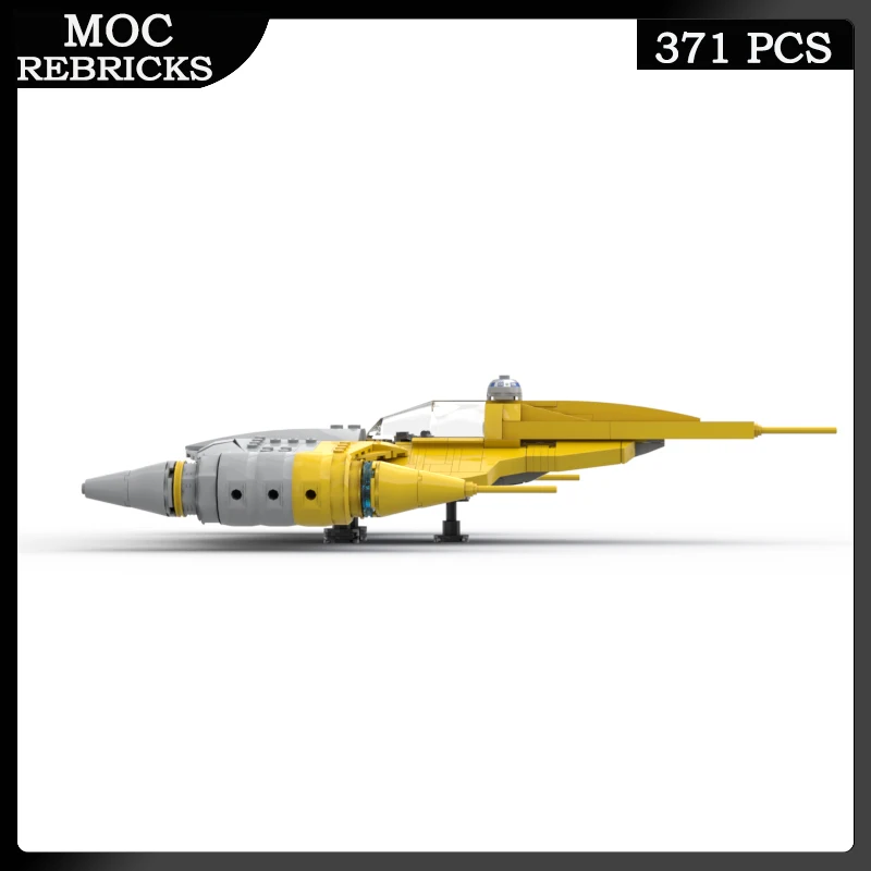 Military Weapons Series Air Force Theed N-1 Naboo Starfighter MOC Building Block Aircraft Educational Model Brick Toys Xmas Gift