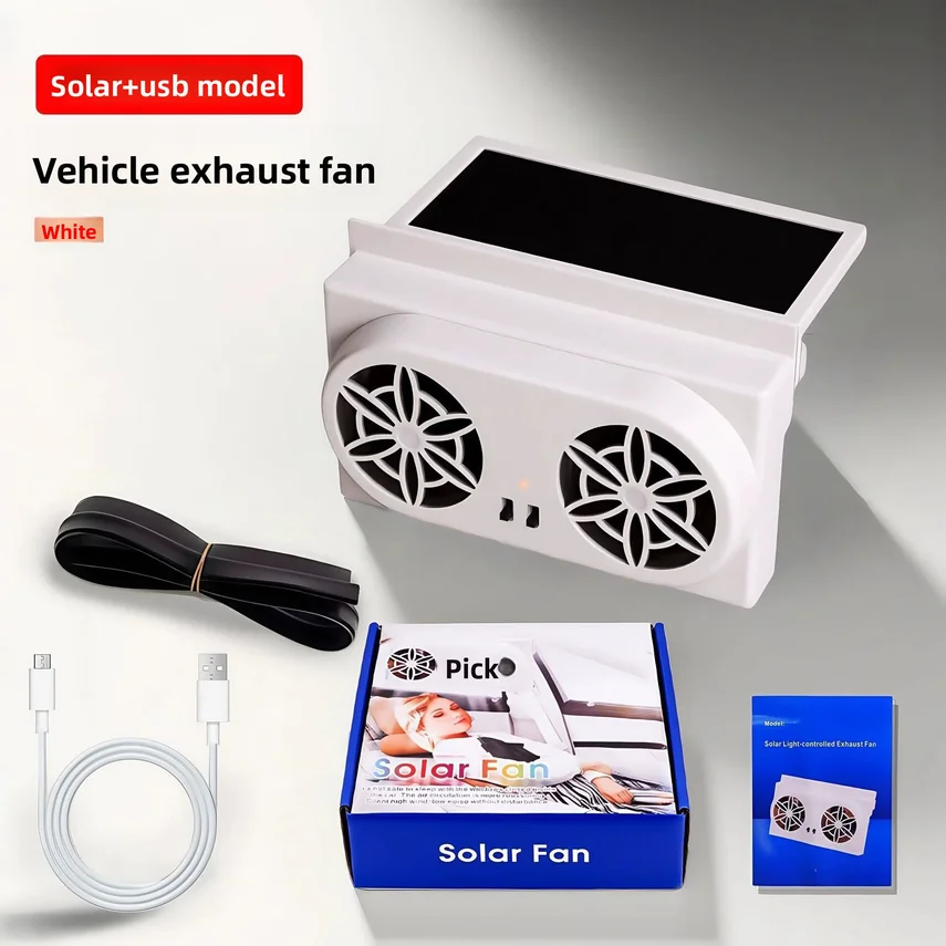 Car-mounted Summer Solar Exhaust Fan, Car Window Exhaust Fan, In-car Air Circulation Cooling Fan, Car Air Circulation Fan