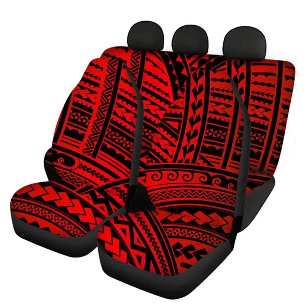 

Cute Polynesian Tribal Pattern Car Seats Cover Interior Decor Front And Back Car Seat Cushion Protector Soft Vehicle Seat Covers